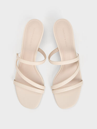 Arden Wavy Strap Mules, Chalk, hi-res