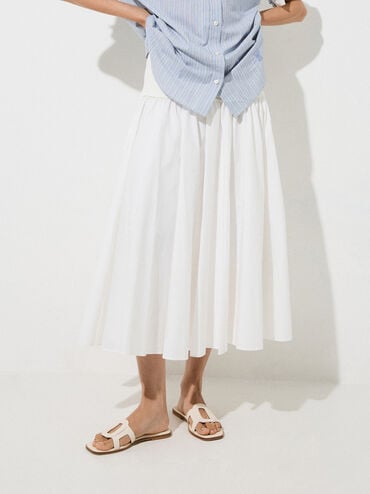 Easley Cut-Out Slide Sandals, Chalk, hi-res