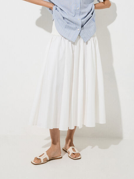 Easley Cut-Out Slide Sandals, Chalk, hi-res