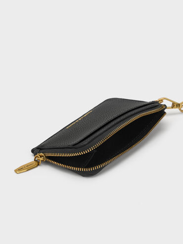 Dixie Wristlet Card Holder, Black, hi-res