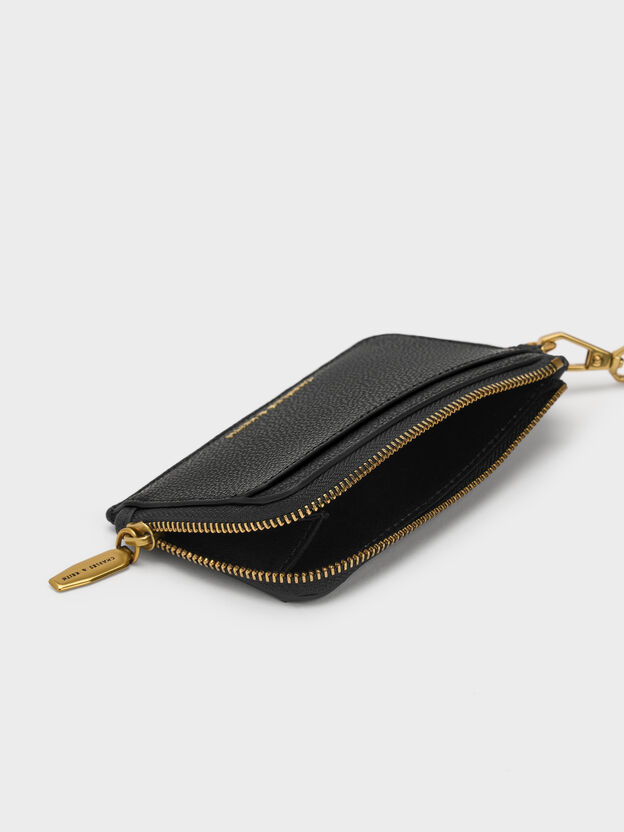 Dixie Wristlet Card Holder, Black, hi-res