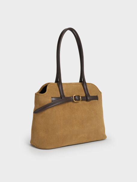 Victoria Belted Trapeze Tote Bag, Sahara Sand, hi-res