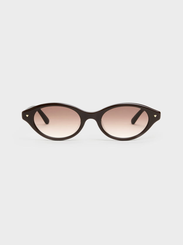 Pecola Oval Sunglasses, Wineberry Red, hi-res