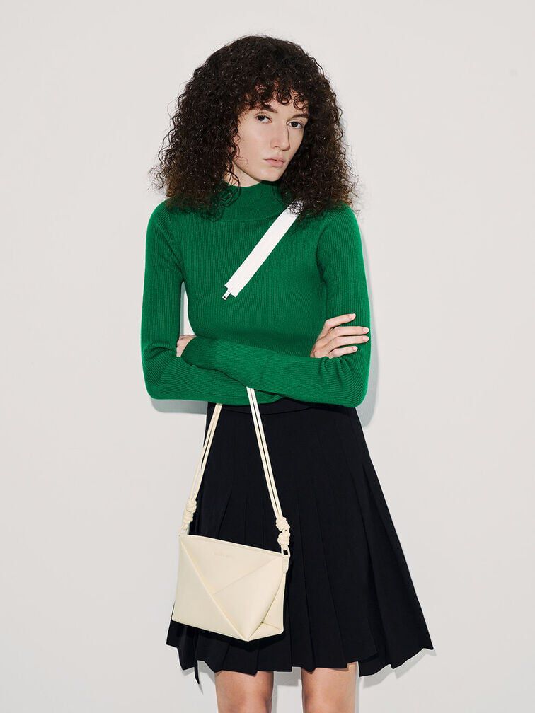 Midori Geometric Crossbody Bag, Cream, hi-res