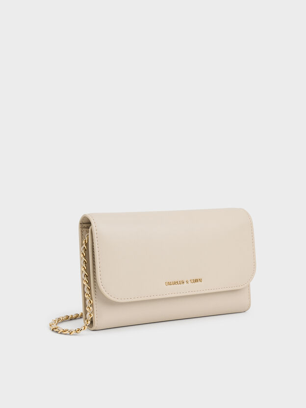 Octavia Front Flap Long Wallet, Ivory, hi-res