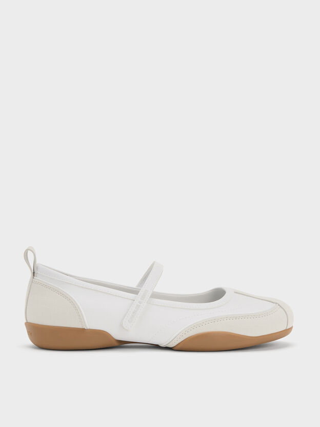 Louise Two-Tone Mary Jane Sneakers, White, hi-res