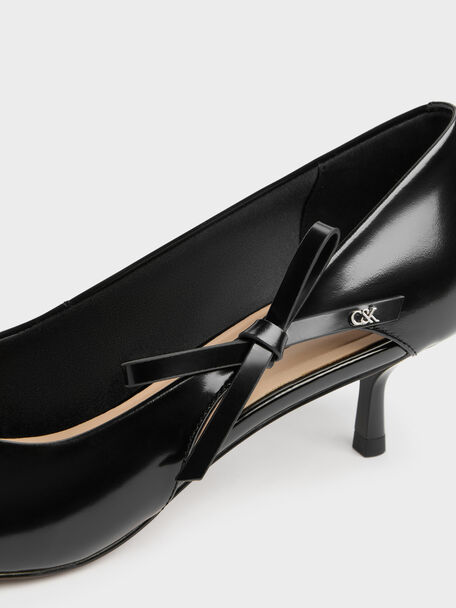 Anastasia Leather Kitten Heels, Black Box, hi-res