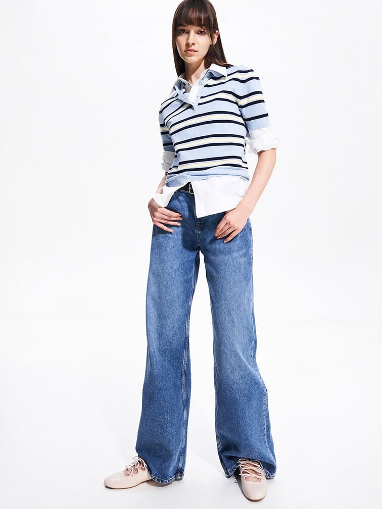 Dorri Triple-Bow Ballet Flats, Pink Dorri Triple-Bow Ballet Flats, Pink, hi-res