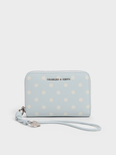 Sianna Polka-Dot Wristlet, Sea Salt Blue, hi-res