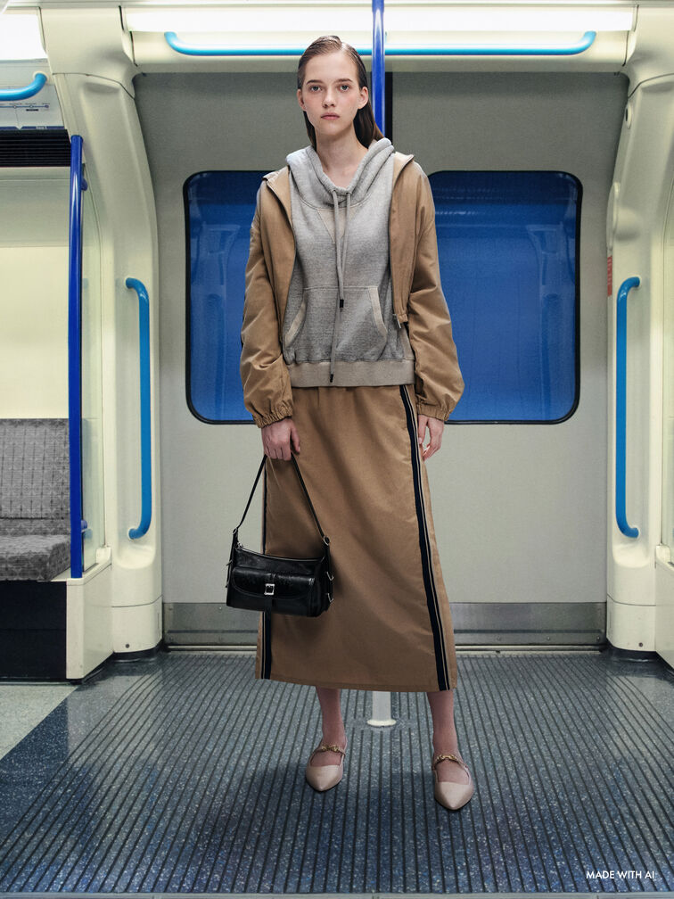 Bryna Belted Shoulder Bag, Noir, hi-res