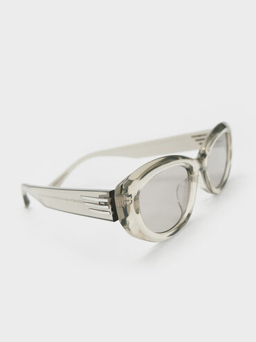 Birdie Recycled Acetate Sunglasses, Minted Grey, hi-res
