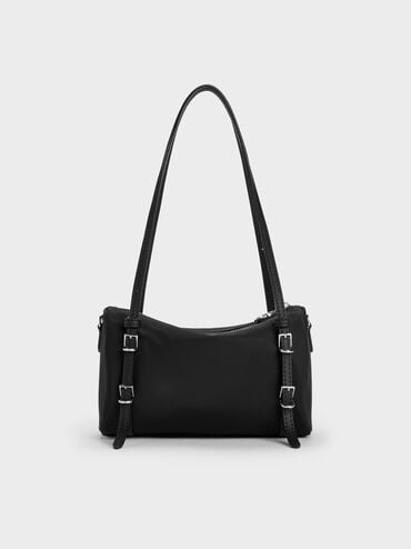 Mini Levy Nylon Shoulder Bag, Noir, hi-res