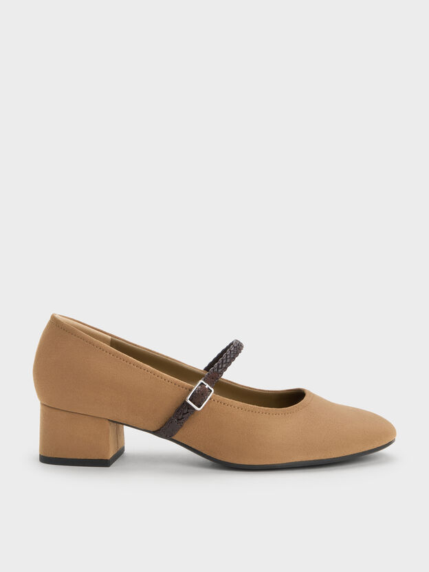 Franca Faux Suede Mary Jane Pumps, Sand, hi-res