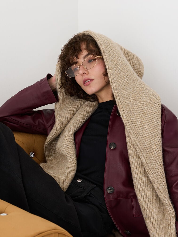 Celestia Metal-Rim Tinted Rectangular Sunglasses, Light Gold, hi-res