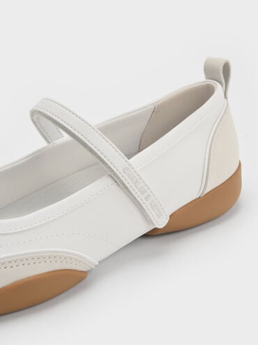 Louise Two-Tone Mary Jane Sneakers, White, hi-res