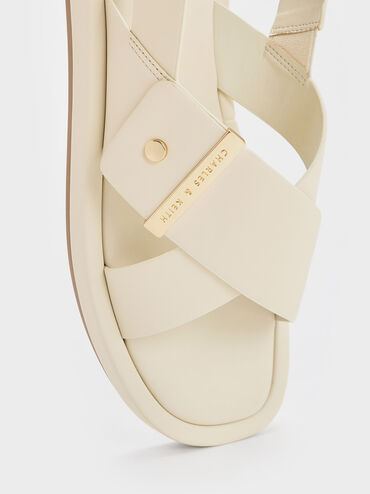 Audra Crossover-Strap Slingback Sandals, Chalk, hi-res