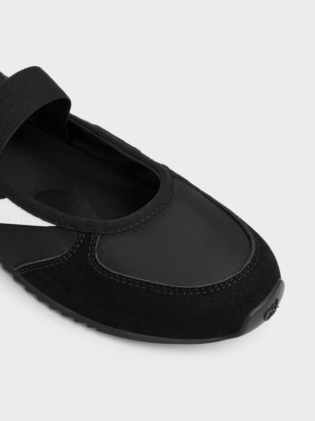 Jace Mary Jane Sneakers, Black Textured, hi-res
