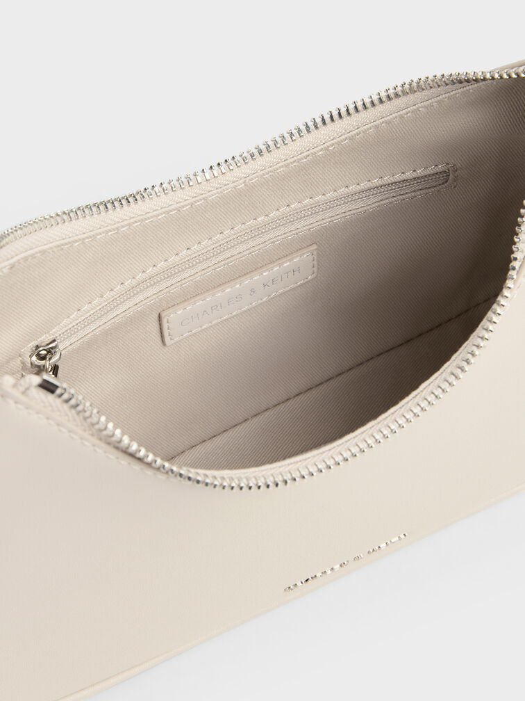 Lane Chain-Link Shoulder Bag, Shell Grey, hi-res