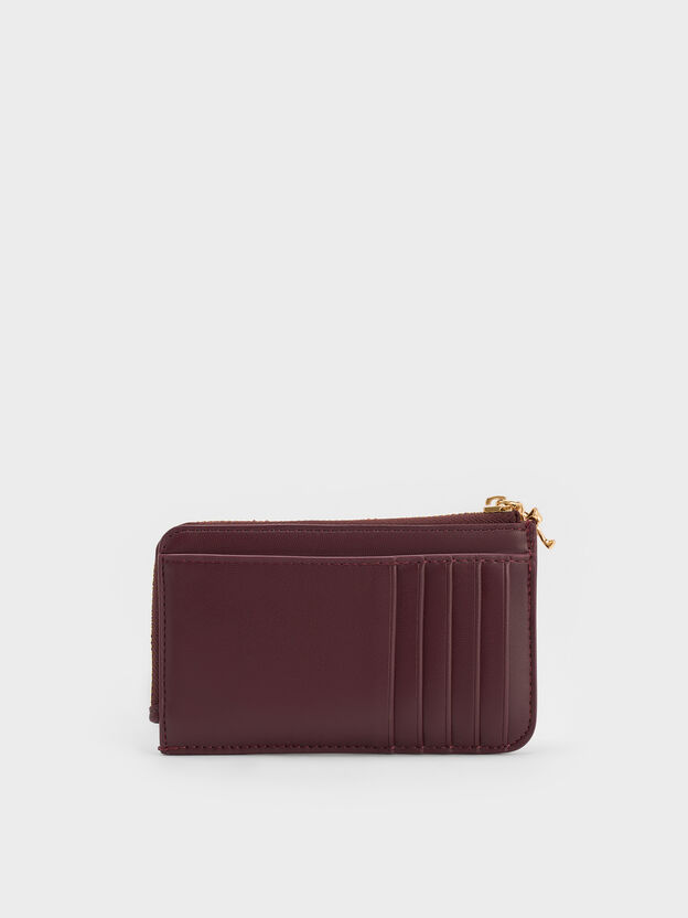 Arrietty Quilted Zip-Around Wallet, Wineberry Red, hi-res