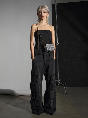 Mini Apfra Tweed Quilted Crossbody Bag, Multi, hi-res