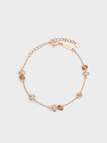 Hermione Crystal Bracelet, Rose Gold, hi-res