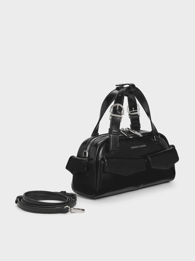Rachel Multi-Pocket Bowling Bag, Noir, hi-res