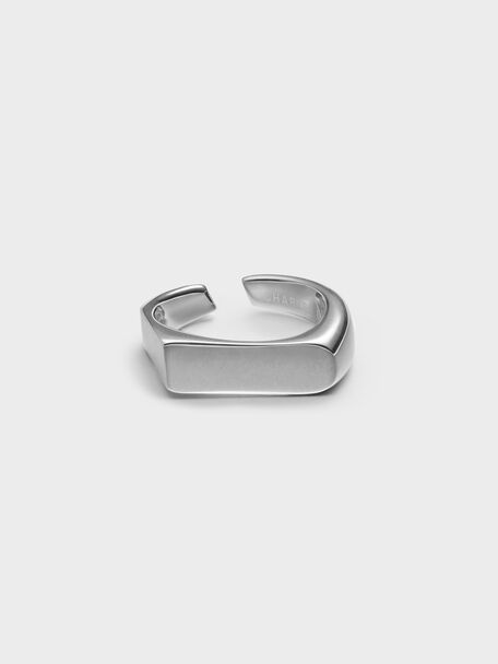Gabine Sculptural Open Ring, Silver, hi-res