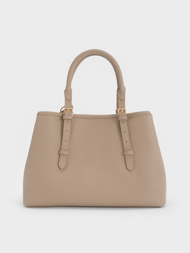 Baral Bead-Charm Tote Bag, Taupe, hi-res