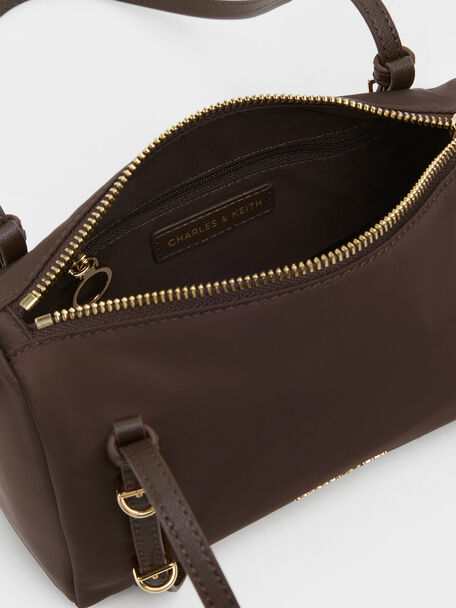 Mini Levy Nylon Shoulder Bag, Espresso Brown, hi-res