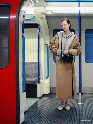 Bryna Belted Shoulder Bag, Noir, hi-res