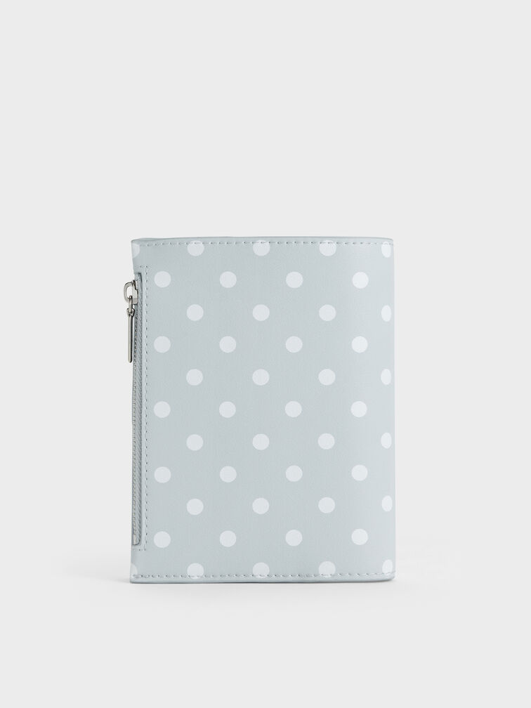 Noelle Polka-Dot Passport Holder, Sea Salt Blue, hi-res