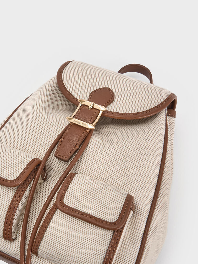 Bryna Canvas Backpack, Taupe Canvas Bryna Canvas Backpack, Taupe Canvas, hi-res