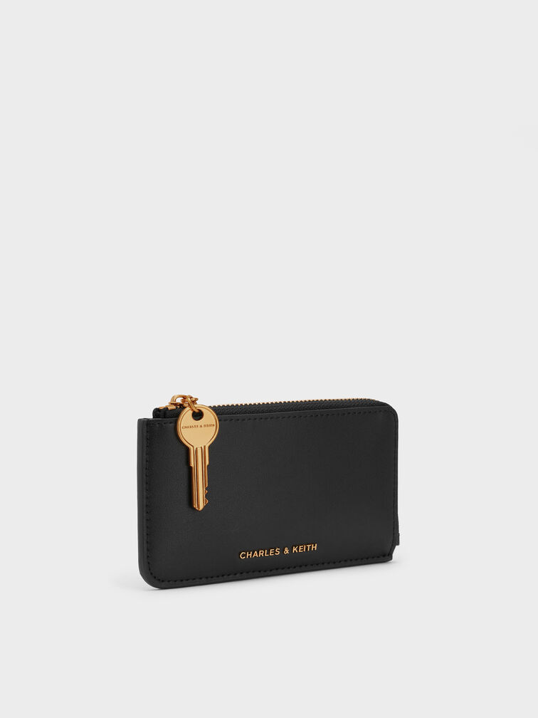 Lane Key Zip-Around Wallet, Black, hi-res