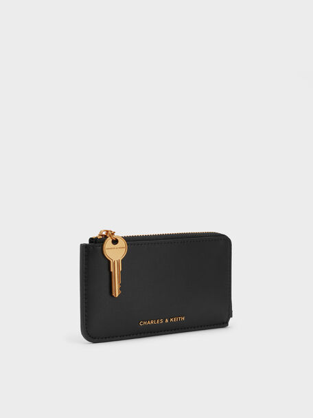 Lane Key Zip-Around Wallet, Black, hi-res