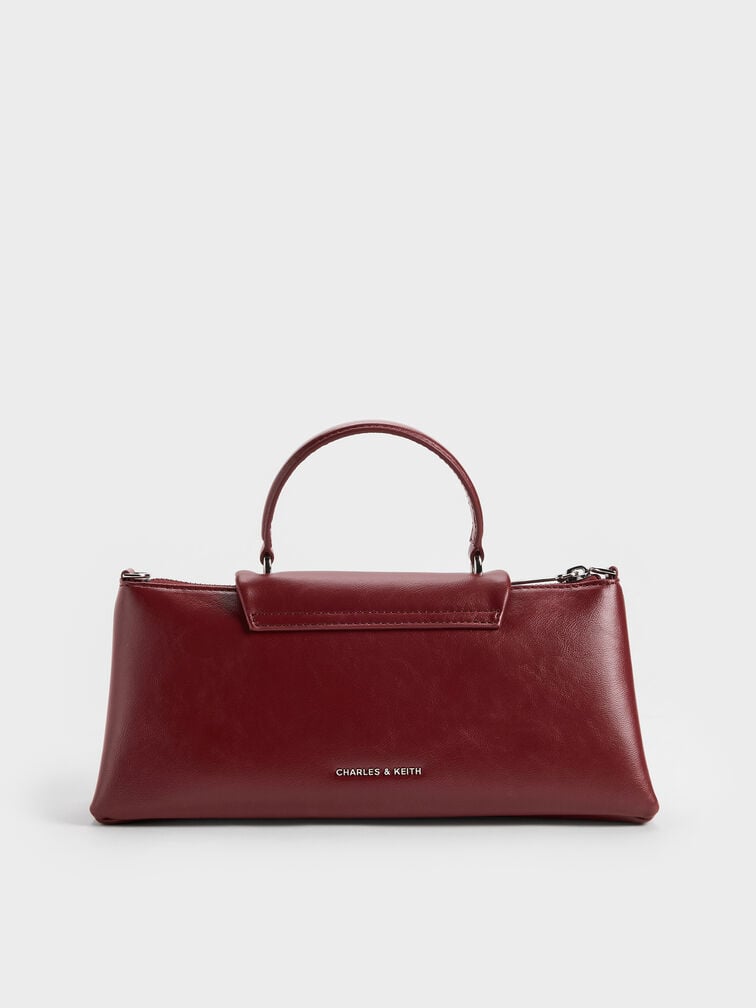 Lilibet Elongated Top Handle Bag, Burgundy, hi-res