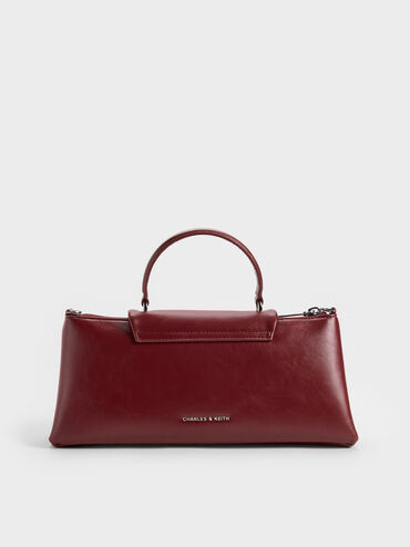 Lilibet Elongated Top Handle Bag, Burgundy, hi-res