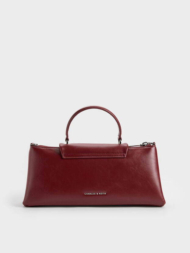 Lilibet Elongated Top Handle Bag, Burgundy, hi-res