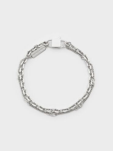 Nyra Double-Chain Bracelet, Silver, hi-res
