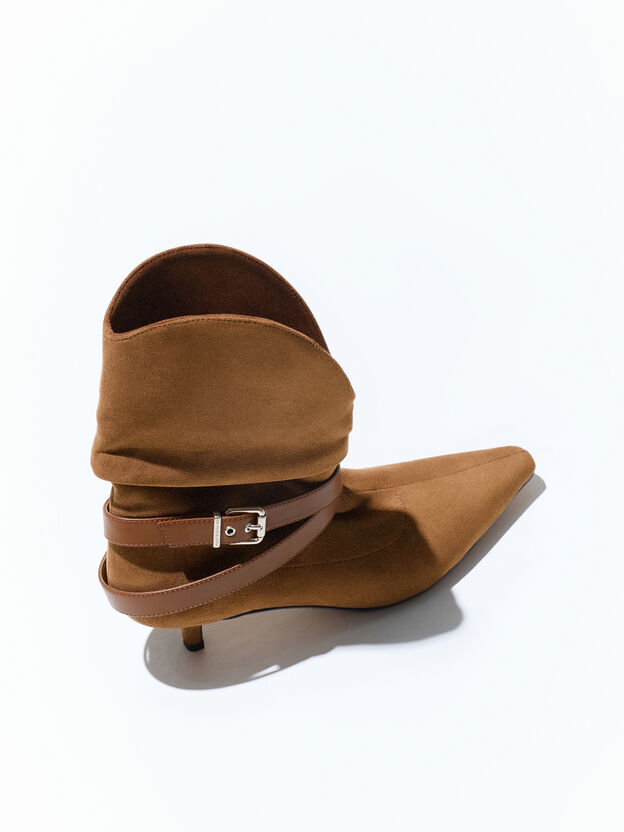 Karter Faux Suede Kitten-Heel Boots, Cognac, hi-res