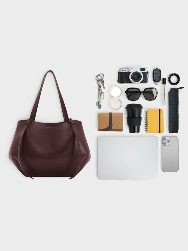 XL Calla Tote Bag, Wineberry Red, hi-res