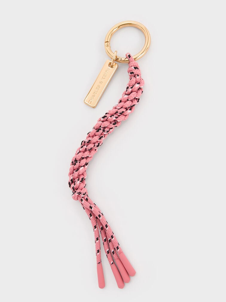 Braided Rope Charm, Guava Pink, hi-res