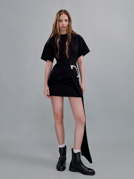 Lando Metallic-Buckle Chelsea Boots, Black Box, hi-res