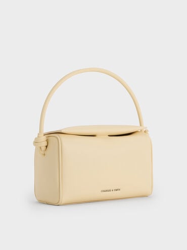 Sammie Knotted-Handle Boxy Bag, Butter Yellow, hi-res