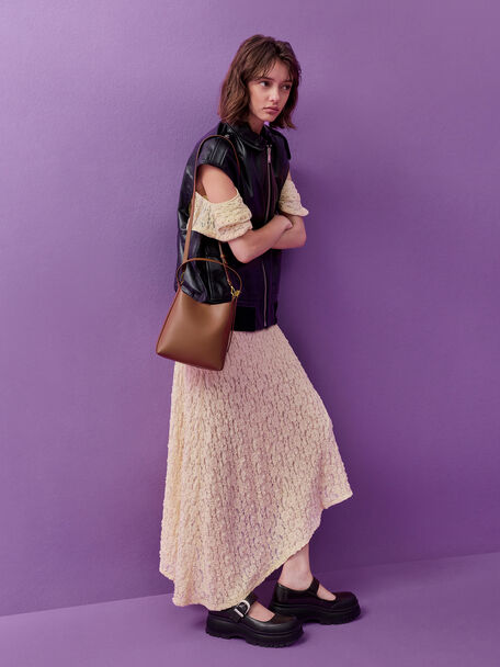 Edna Bucket Bag, Chocolate, hi-res