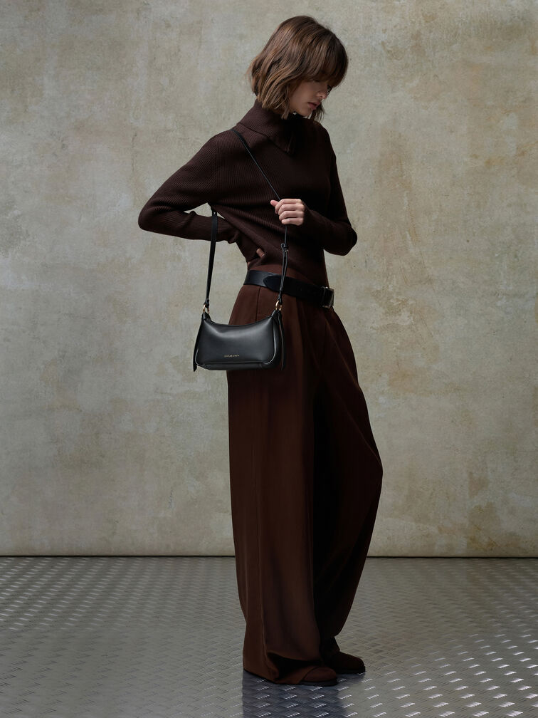 Mini Calla Shoulder Bag, Black, hi-res