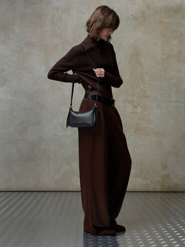 Mini Calla Shoulder Bag, Black, hi-res