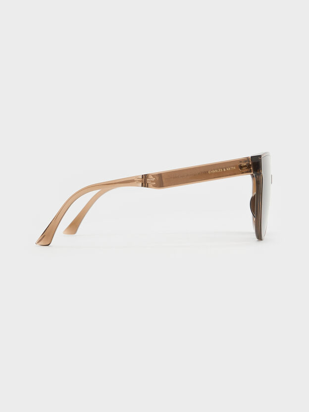 Brea Foldable Aviator Sunglasses, Chestnut Brown, hi-res
