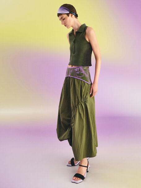 Recycled Polyester Knitted Gradient Reversible Headband, Multi, hi-res