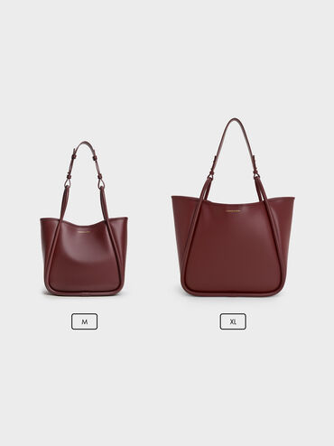 Lyla Tubular Slouchy Tote Bag, Mulberry Plum, hi-res