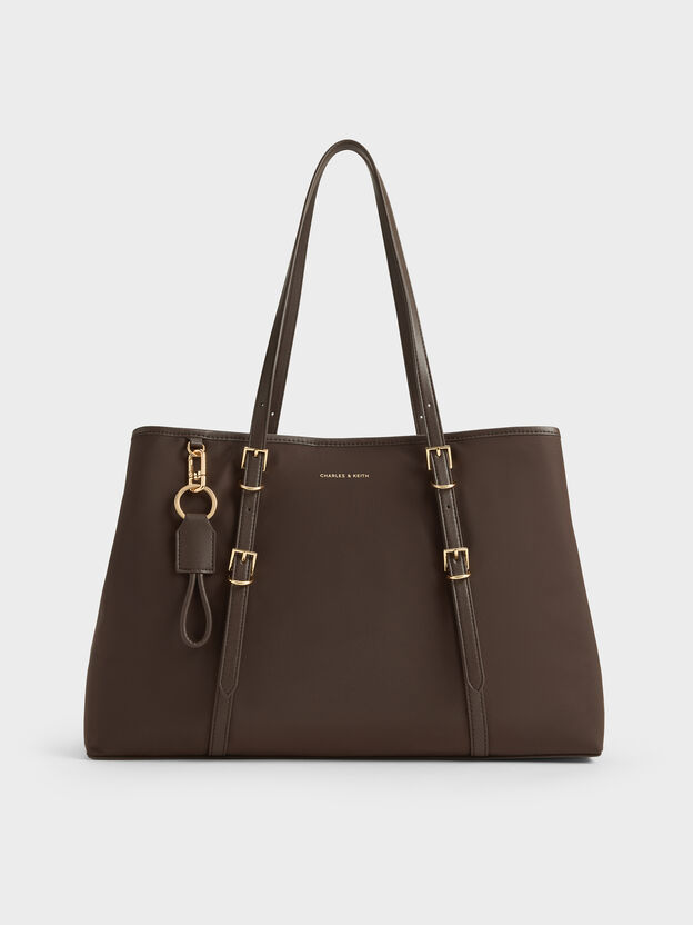 Levy Nylon Tote Bag, Espresso Brown, hi-res